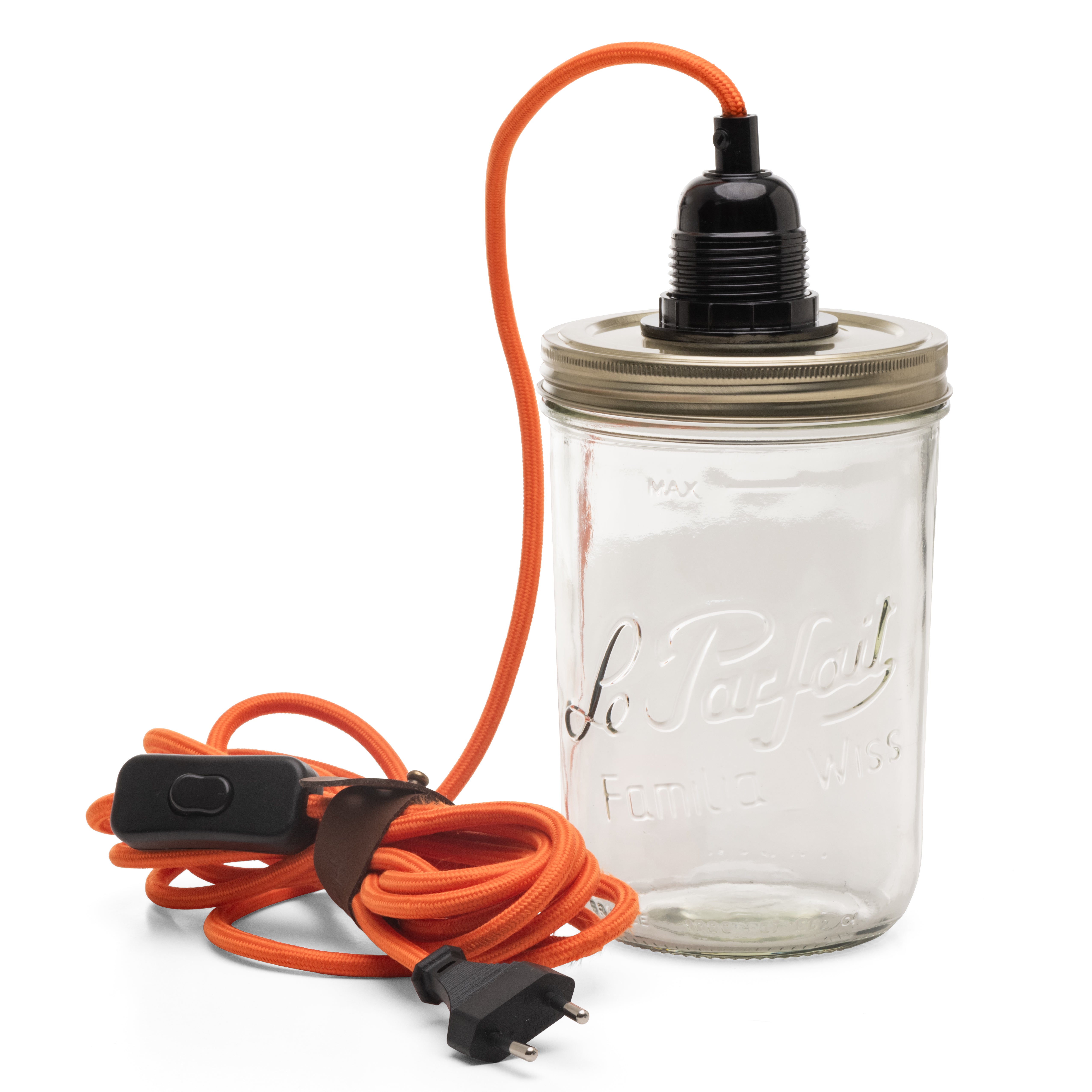 le-parfait-x-hoopzi-kit-lampe-bocal-en-verre-4-couleurs-cordon-tiss-4-5m-douille image 2