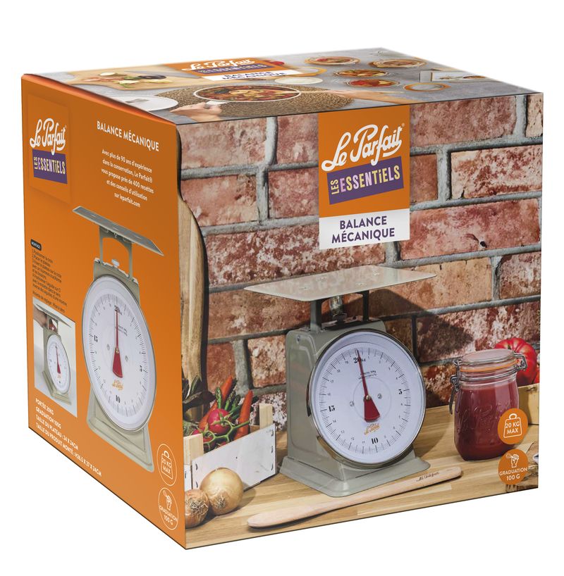 le-parfait-balance-de-cuisine-m-canique-grise-grand-plateau-inox-amovible-5-kg-o image 4