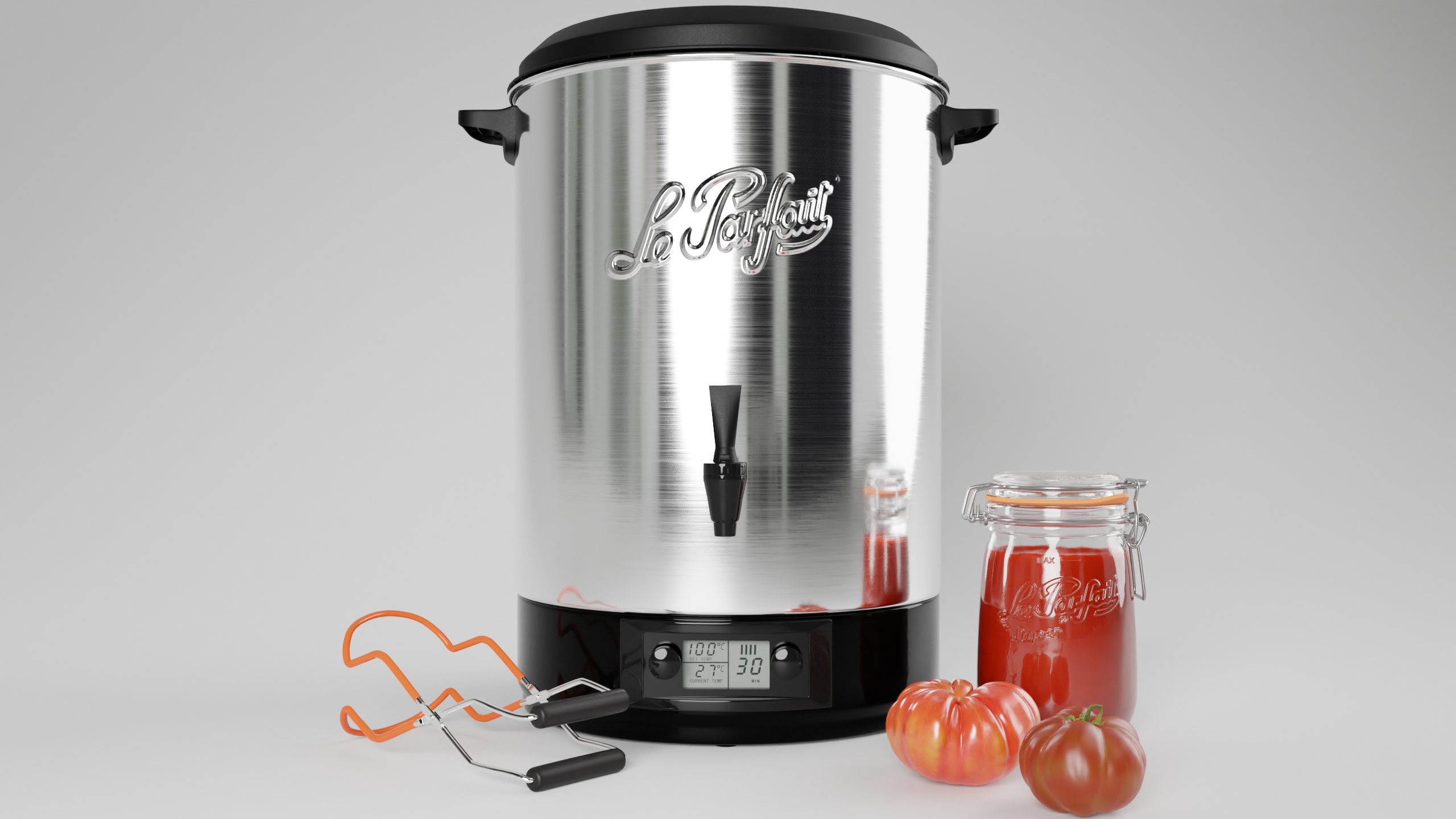 le-parfait-st-rilisateur-lectrique-automatique-45-l-en-acier-inoxydable-cran-lcd image 2
