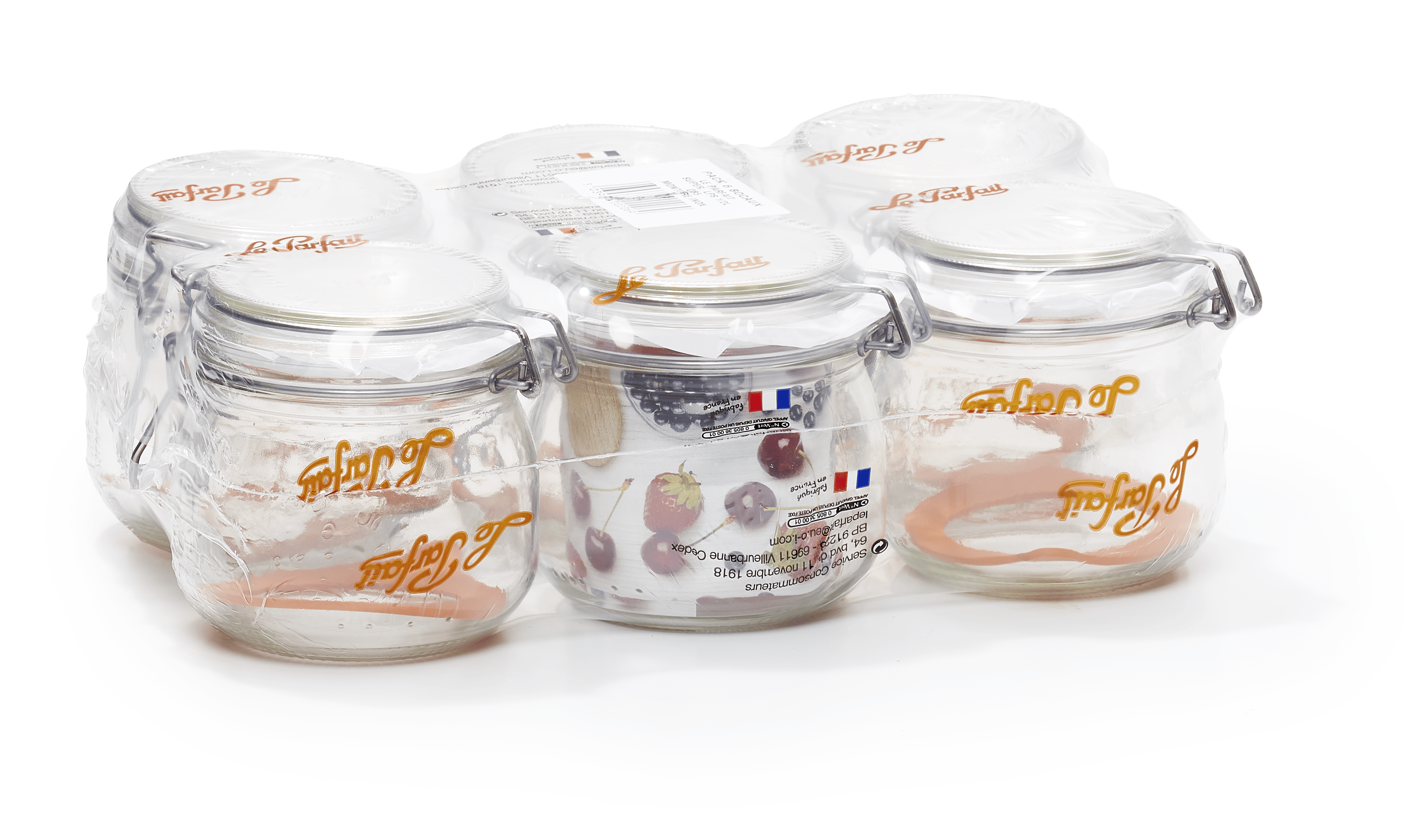 le-parfait-super-set-de-bocaux-en-verre-grav-s-avec-fermeture-m-canique-pour-con image 1